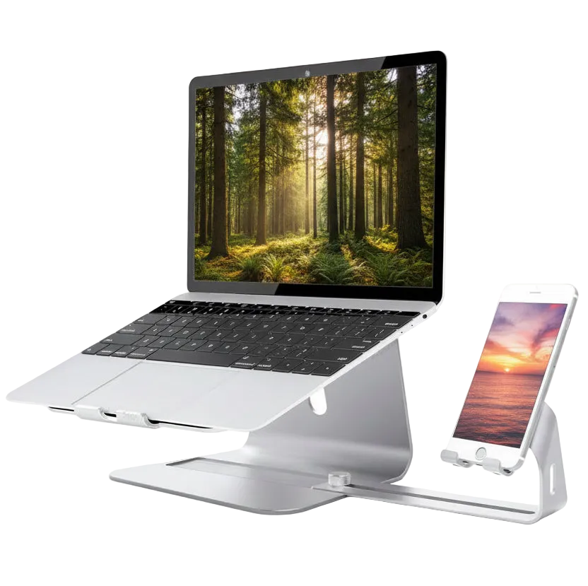 2-in-1 Laptop + Phone Stand
